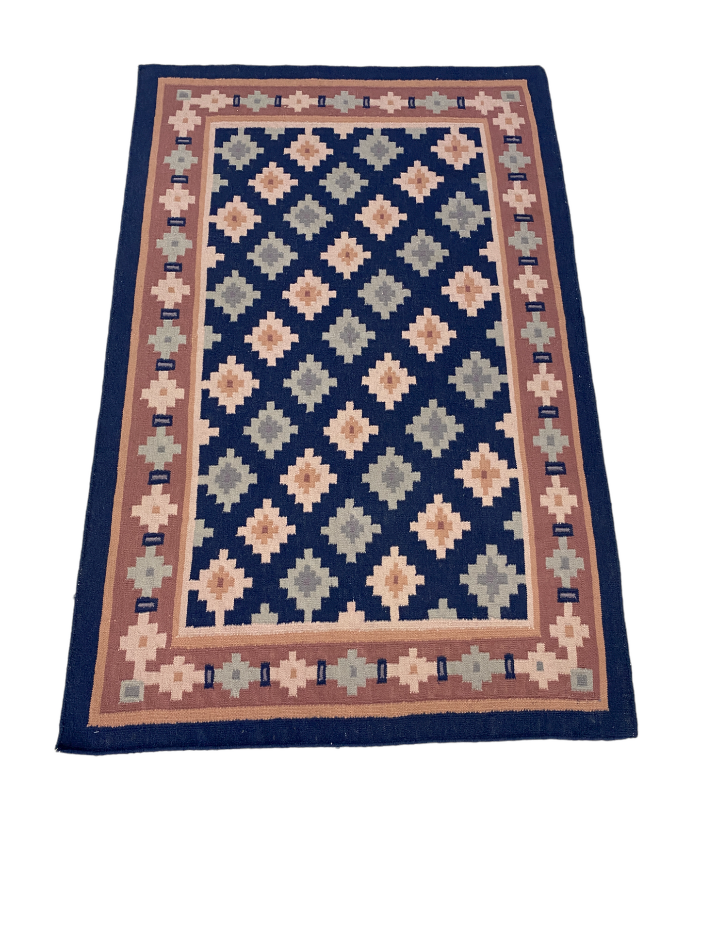 RUG 046 - Blue Dhurrie Rug