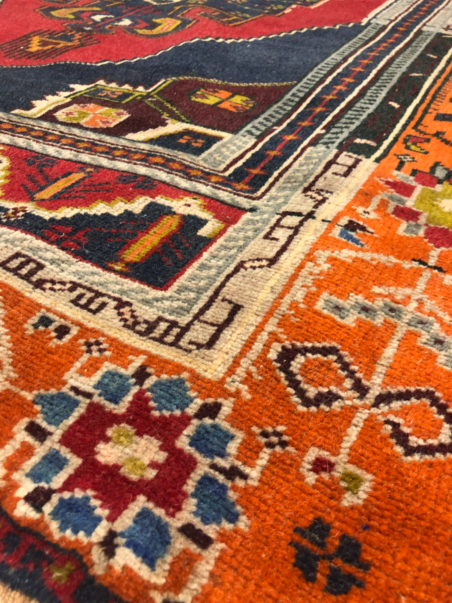 RUG 142 - Colorful Turkish Hand Knotted Wool On Wool Anatolian