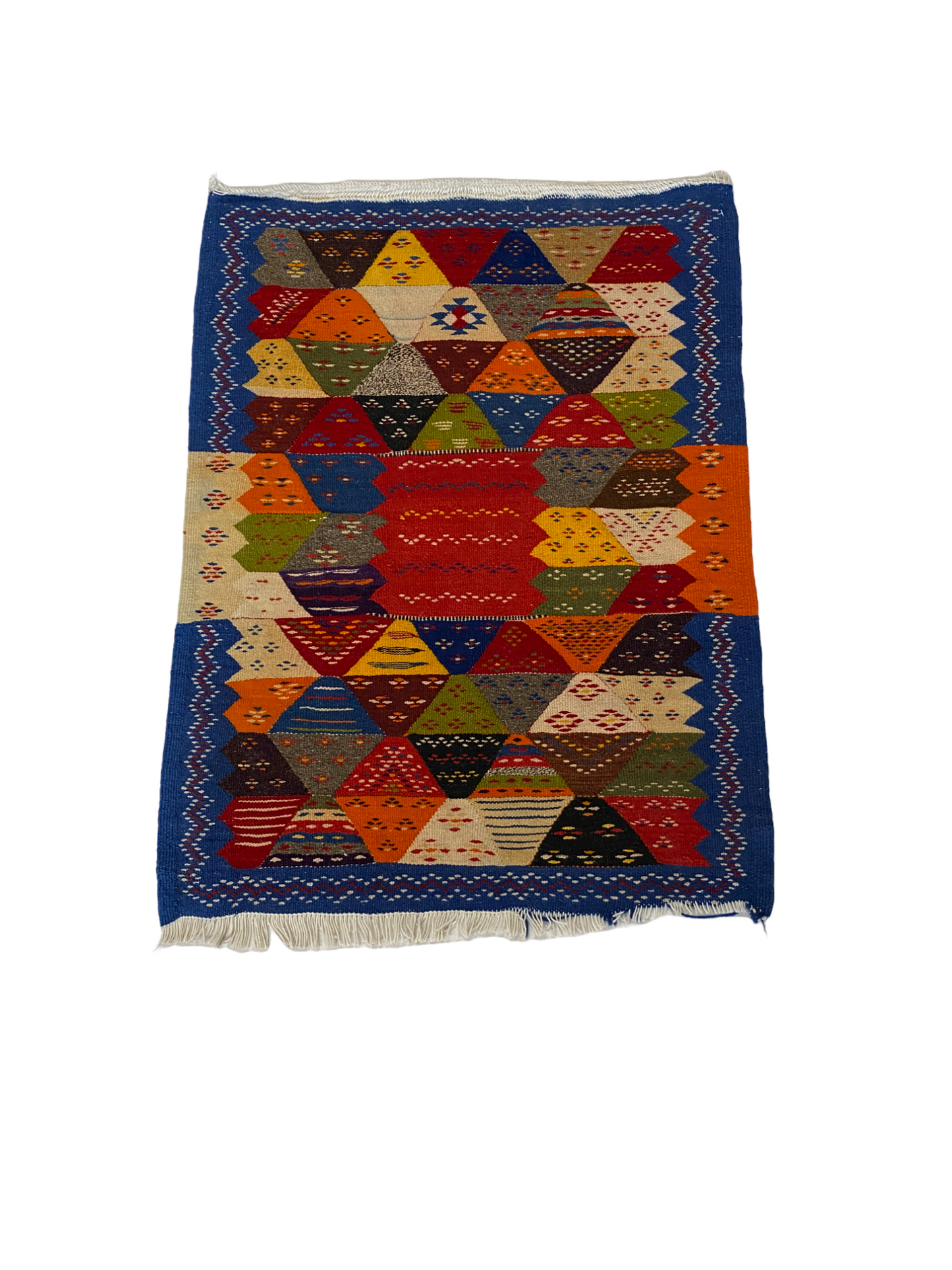 RUG 060 - Blue Tribal Handwoven Kilim