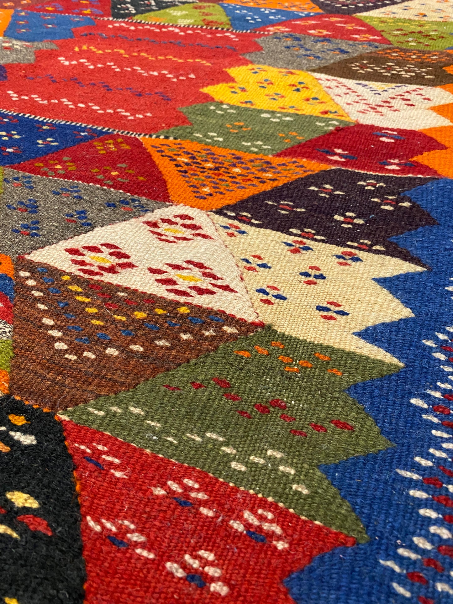 RUG 060 - Blue Tribal Handwoven Kilim